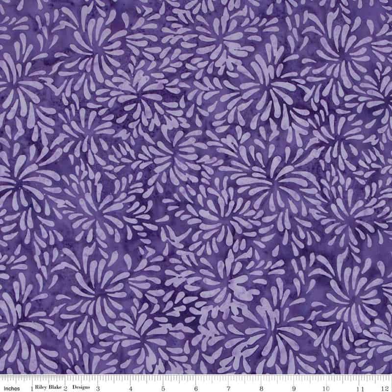 Expressions Batiks Tjaps Purple 1 Fabric Yardage