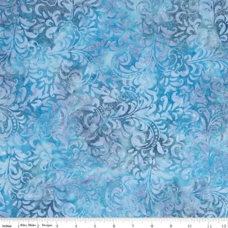 Expressions Batiks Tjaps Sky Blue Multi Fabric Yardage