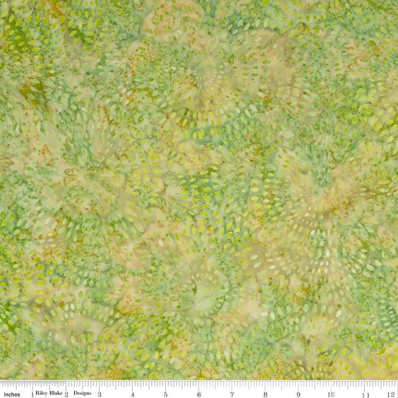 Expressions Batiks Tjaps Key Lime Fabric Yardage