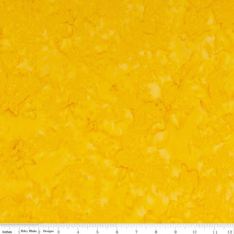 Expressions Batiks Hand-Dyes Sunflower Fabric Yardage