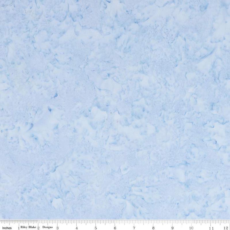 Expressions Batiks Hand-Dyes Pale Blue 1 Fabric Yardage