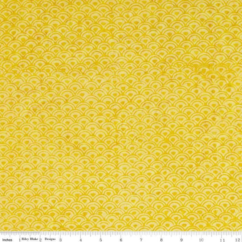 Expressions Batiks Elementals Lemon Chiffon Fabric Yardage