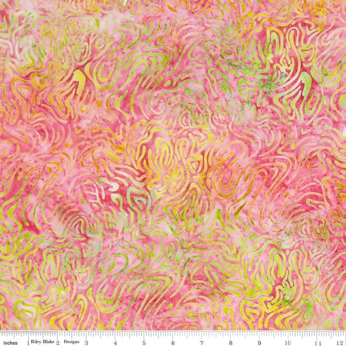 Expressions Batiks Tjaps Pink Multi Fabric Yardage