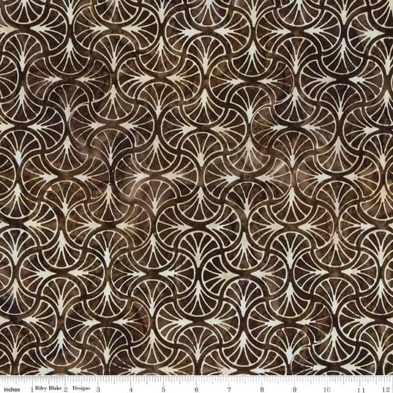 Expressions Batiks Tjaps Sepia Fabric Yardage