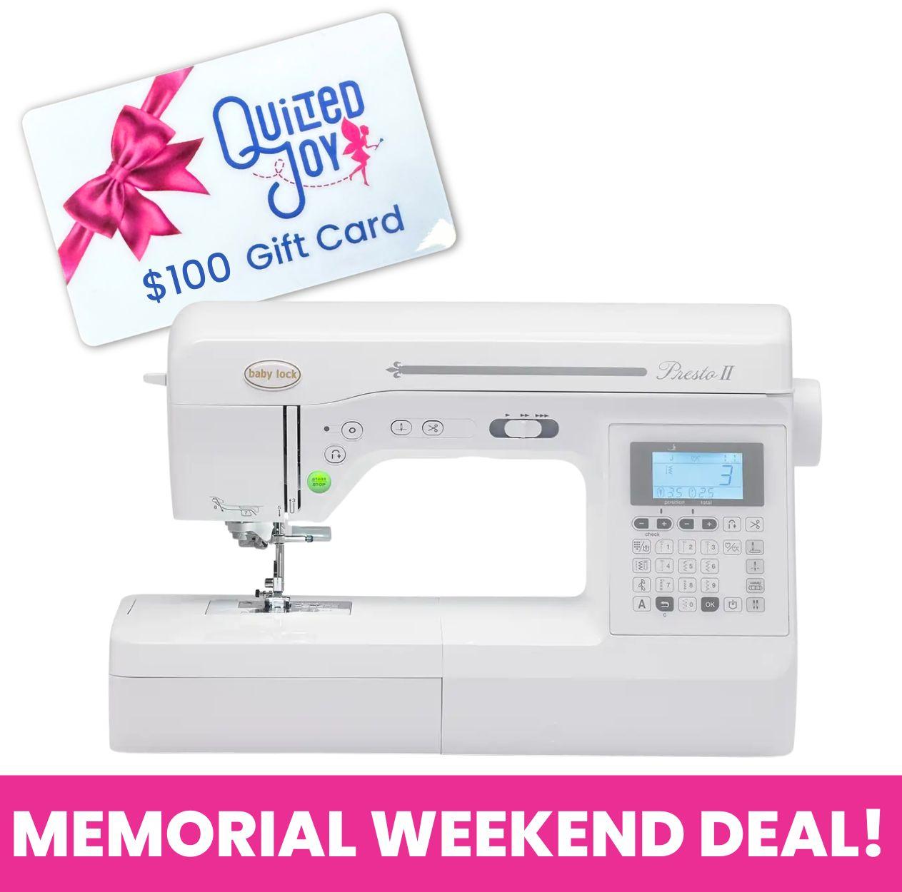 Baby Lock Presto 2 Sewing and Quilting Machine GC