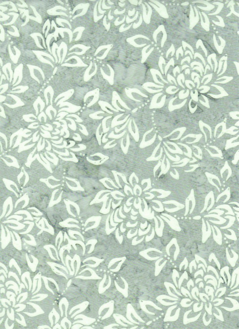 Remnants of Summer Green Floral Batik fabric yardage for quilting