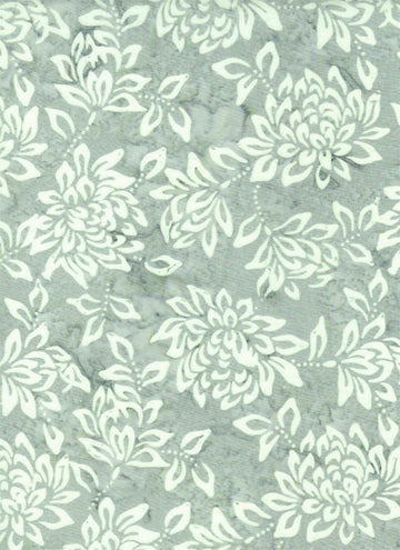Remnants of Summer Green Floral Batik fabric yardage for quilting