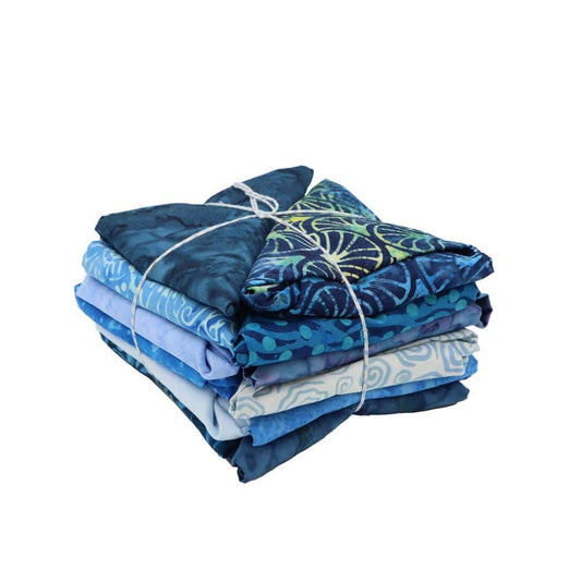 Beautiful Blue Batik Fat Quarter Bundle