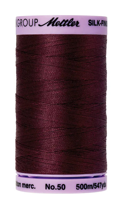 Mettler Cotton Silk Finish 50wt 500m Beet Red - quilting supply from Quilted Joy
