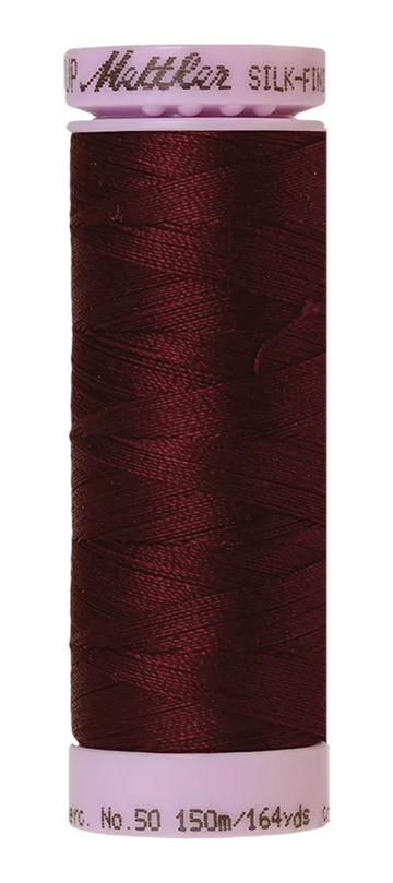 Mettler Cotton Silk Finish 50wt 150m Beet Red - quilting supply from Quilted Joy