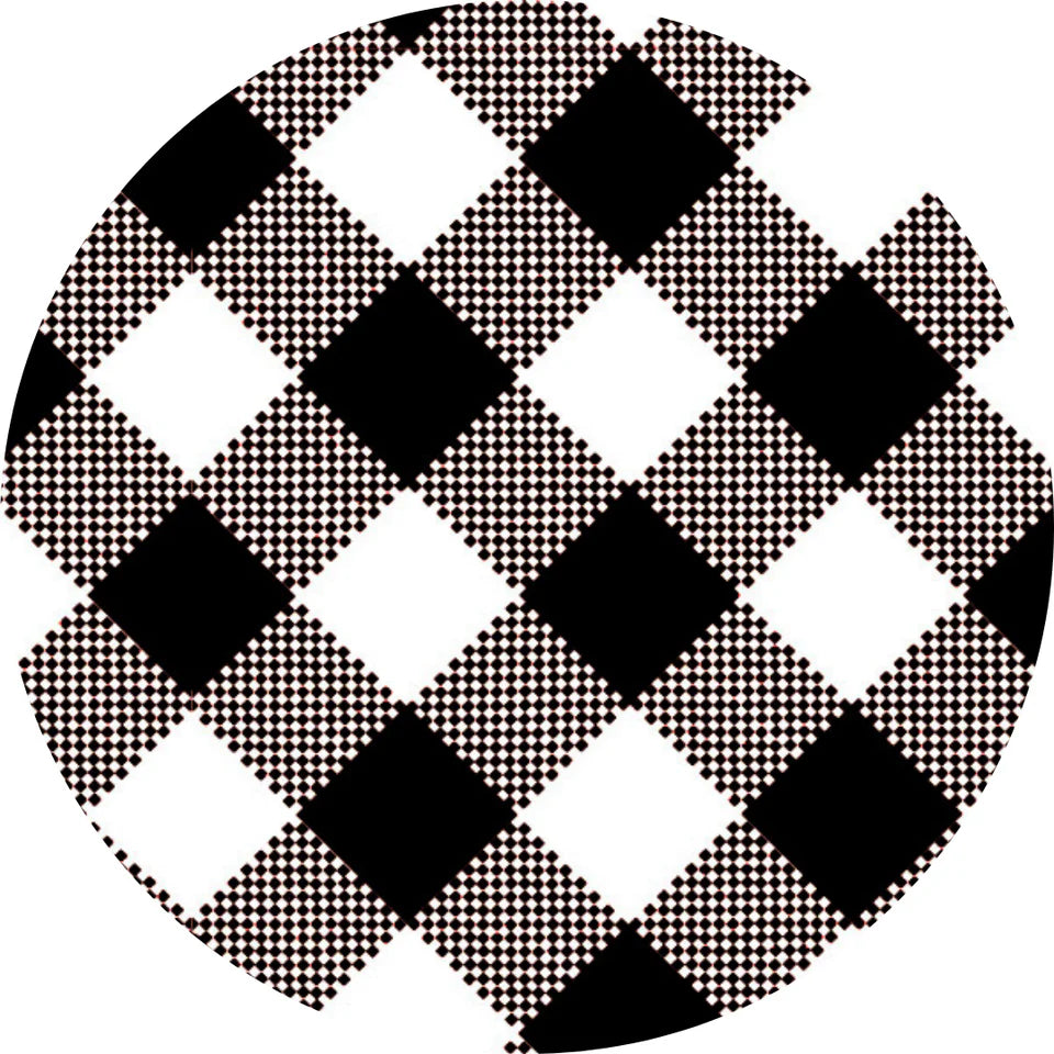 Laminated Cotton, Black Gingham, 1 Yard Precut