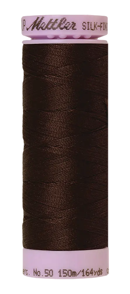 Mettler Cotton Silk Finish 50wt 150m Black Peppercorn