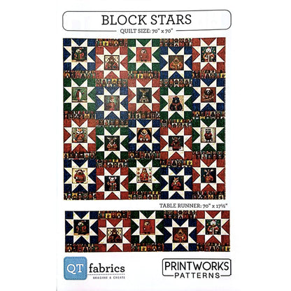 Block Stars quilt pattern detail by Quilted Joy