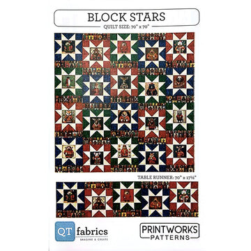 Block Stars quilt pattern detail by Quilted Joy