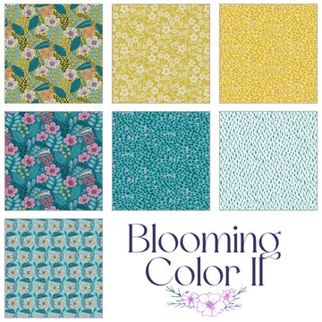 Blooming Color II One Yard Bundle - coordinating quilt fabric bundle