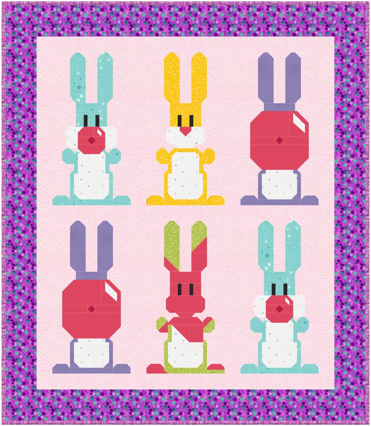 Blowing Up Bunnies Quilt Kit - image 2 - complete quilt kit with fabric and instructions