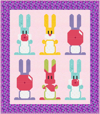 Blowing Up Bunnies Quilt Kit - image 2 - complete quilt kit with fabric and instructions