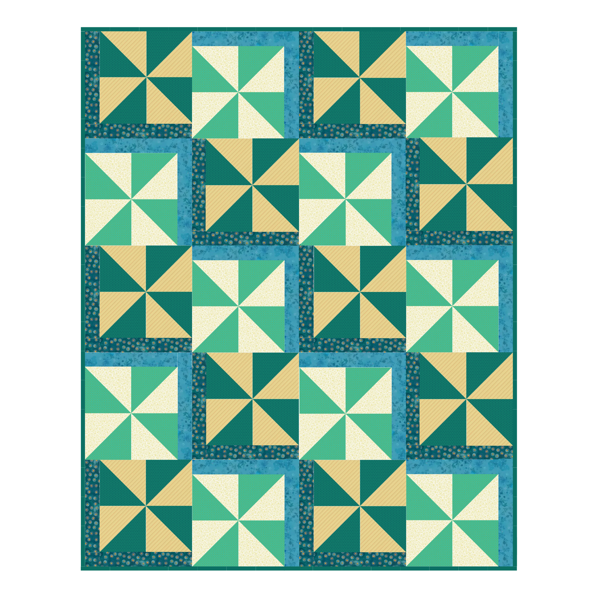 Breezy Harbor Quilt Kit - image 2 - complete quilt kit with fabric and instructions