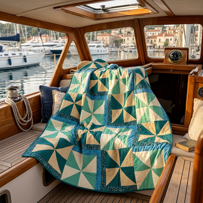 Breezy Harbor Quilt Kit - image 1 - complete quilt kit with fabric and instructions