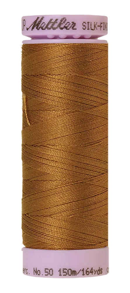 Mettler Cotton Silk Finish 50wt 150m Bronze Brown