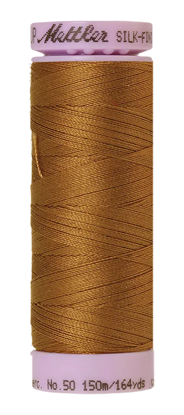 Mettler Cotton Silk Finish 50wt 150m Bronze Brown