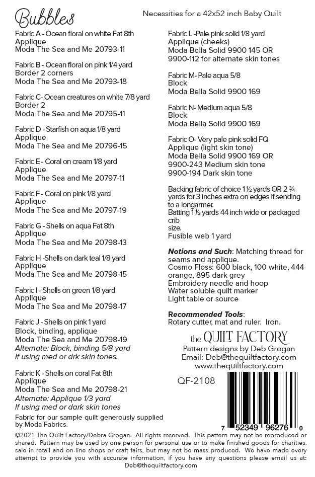 Bubbles Quilt Pattern