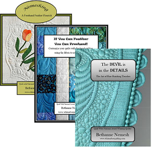 Bethanne Nemesh Original 3 Book Bundle - image 1 - quilting book with patterns and instructions