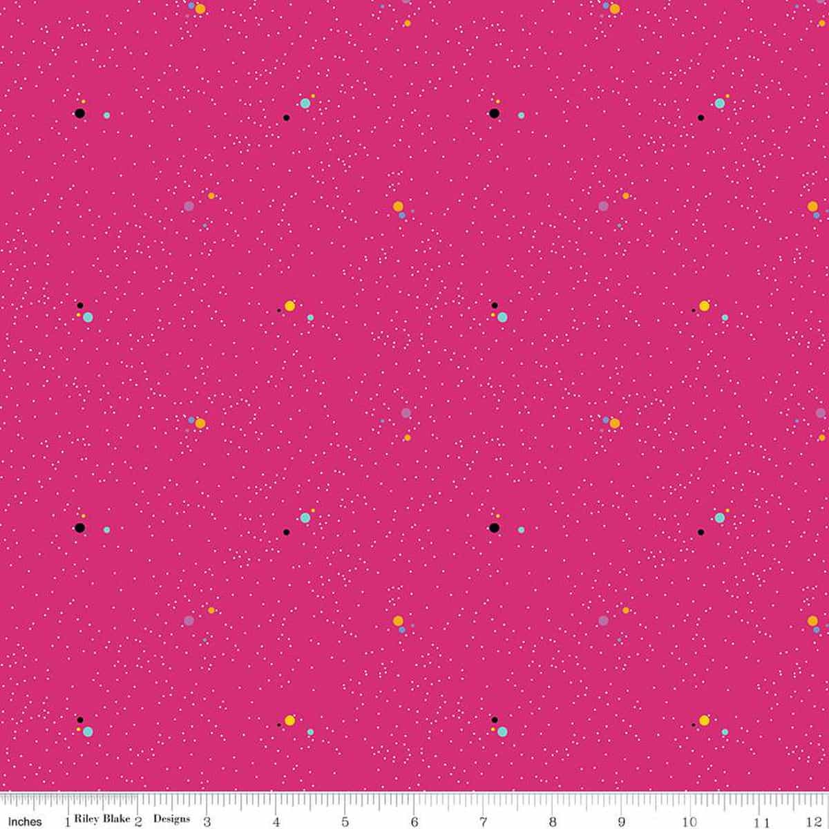 Bluegrass Jamboree - Colour Wall Dots Hot Pink 44" Fabric