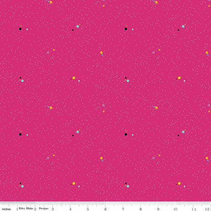 Bluegrass Jamboree - Colour Wall Dots Hot Pink 44" Fabric