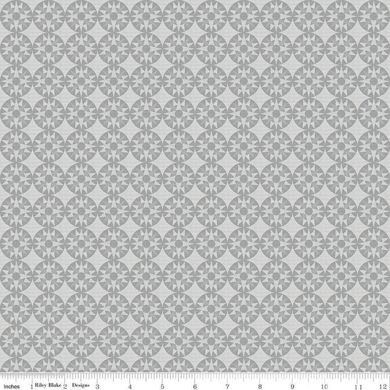 Winter Barn Quilts Compass Silver Fabric Yardage