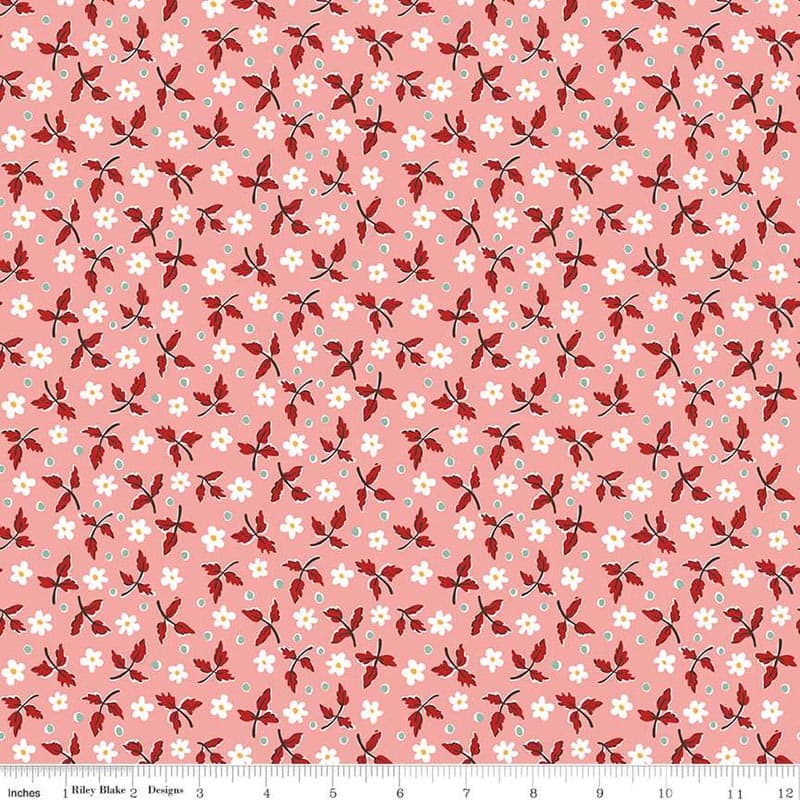 Prairie Dress Heirloom Coral Fabric Yardage