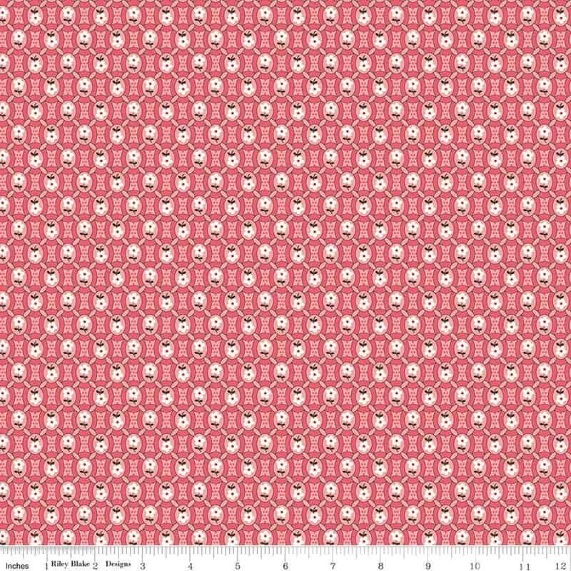 Prairie Pioneer Heirloom Coral Fabric Yardage