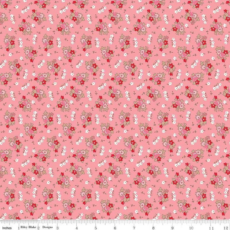 Home Town Bills Heirloom Coral Fabric Yardage