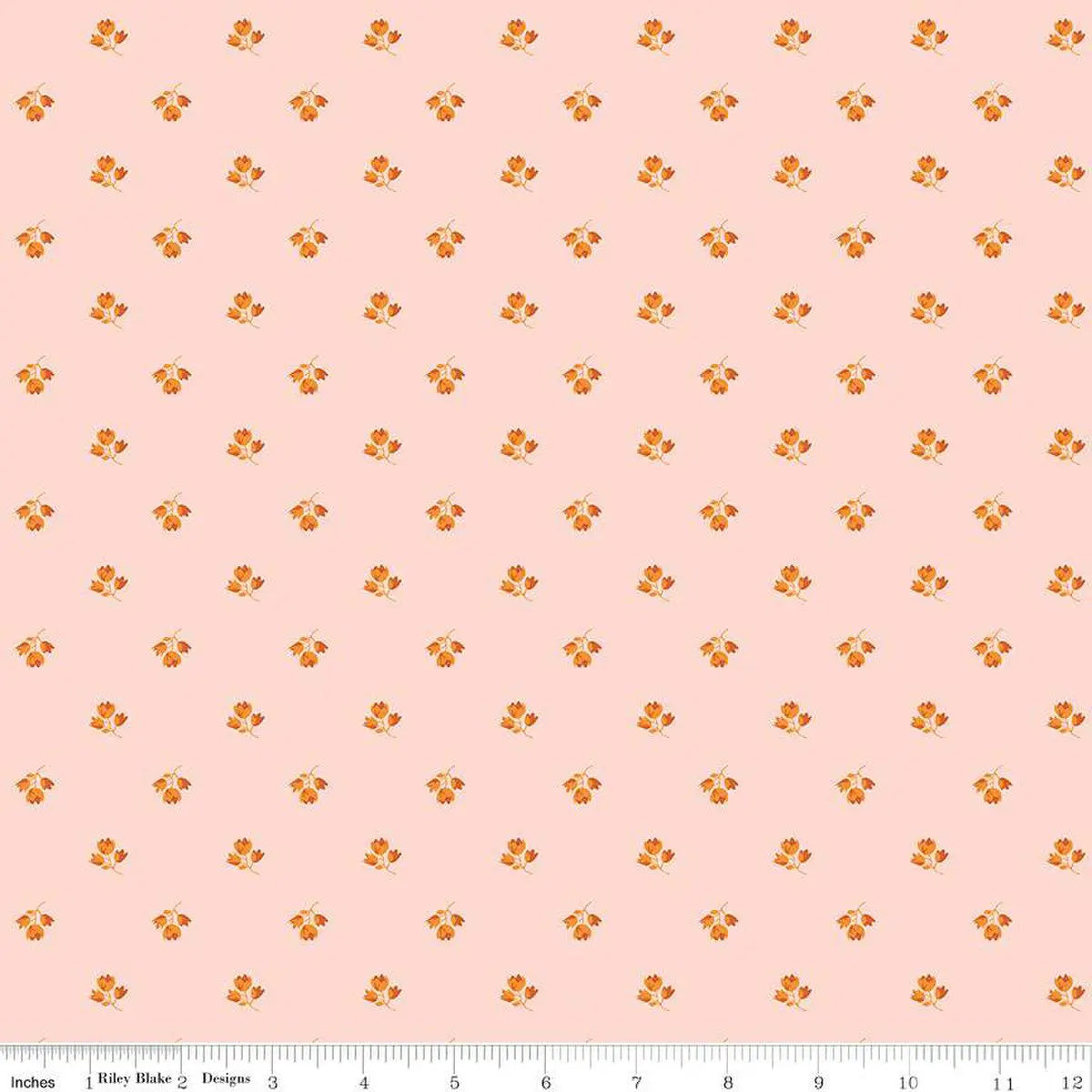 Porch Swing Pink Tiny Flowers Fabric Yardage