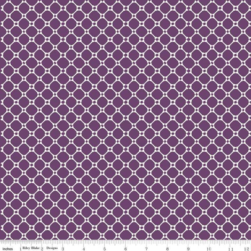 Beggar's Night Purple Bones Fabric Yardage