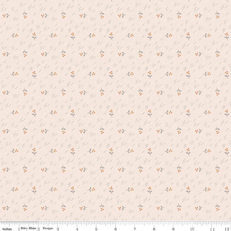 Autumn Berries Latte Fabric Yardage