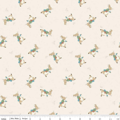 Tale of Peter Rabbit Tossed Cream Fabric Yardage