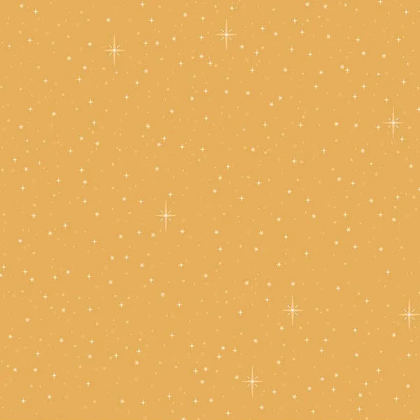 Christmas Wishes Gold Starry Sky fabric yardage
