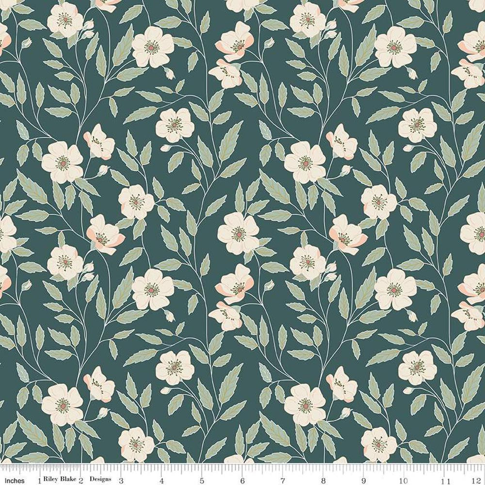 Garden Dreams Main Evergreen Fabric Yardage