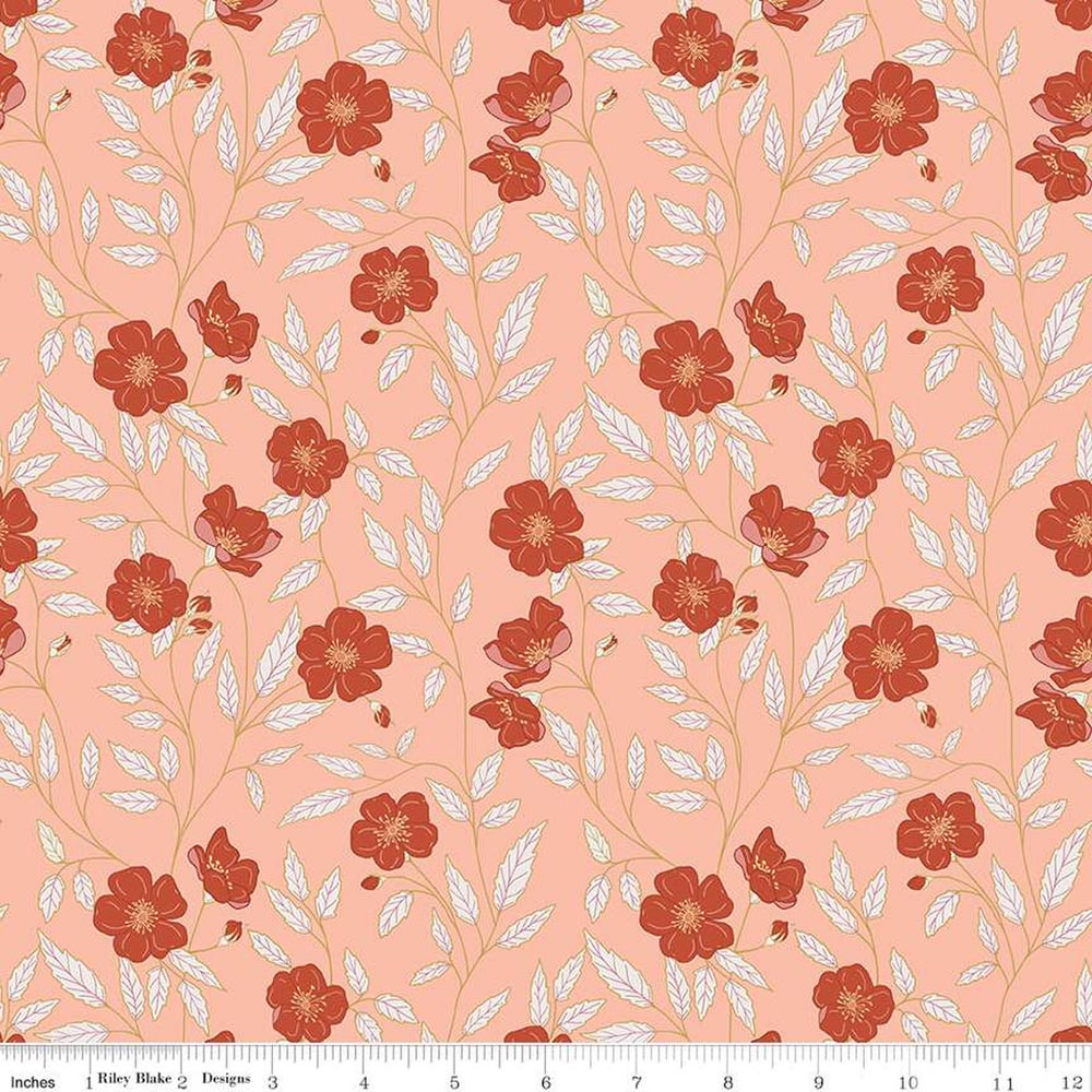 Garden Dreams Main Peaches n' Cream Fabric Yardage