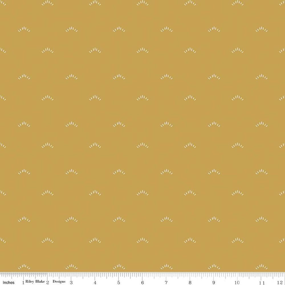 Garden Dreams Shimmer Gold Fabric Yardage