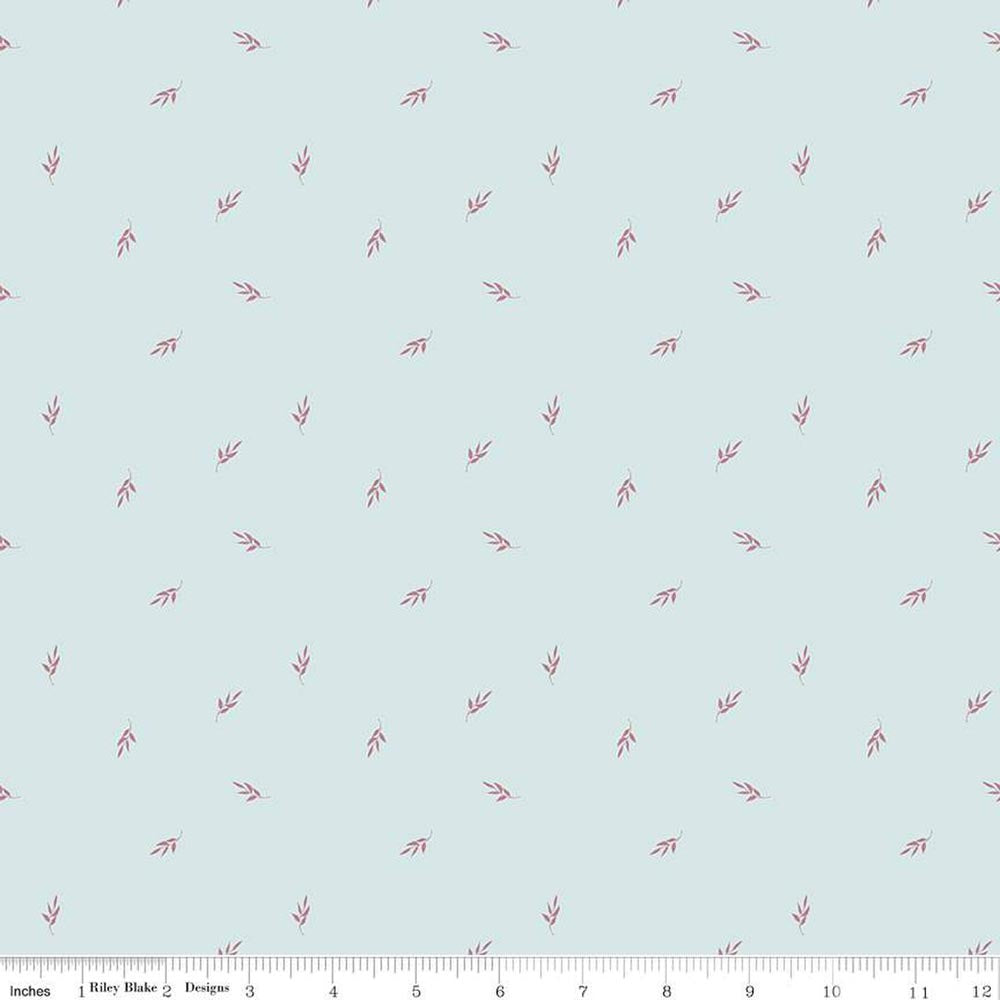 Garden Dreams Leaf Toss Mist Fabric Yardage