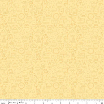 Special Delivery Yellow Tone on Tone Fabric Yardage