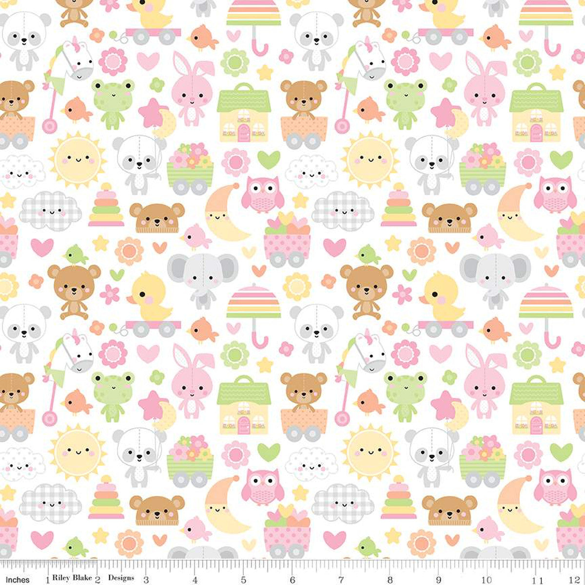 Bundle of Joy White Main Fabric Yardage