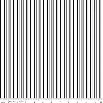 Take Heart Stripe Black Fabric Yardage