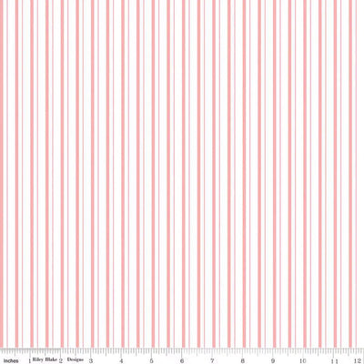 Take Heart Stripe Pink Fabric Yardage