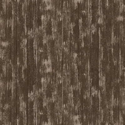 Covered Bridges in Spring Barn Wood Brown Fabric Yardage