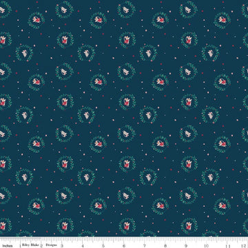 Nutcracker Tradition Midnight Christmas Mice Fabric Yardage - quilt fabric for sewing and quilting projects