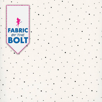10 Yard Bolt of Dapple Dot Black Dots on Off White Full Bolt - quilting supply from Quilted Joy