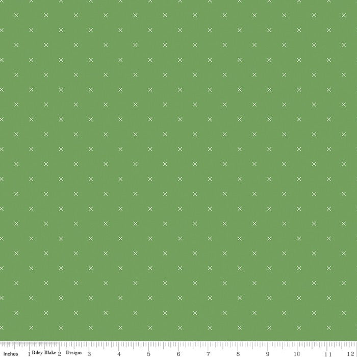 Bee Cross Stitch Clover Fabric Yardage